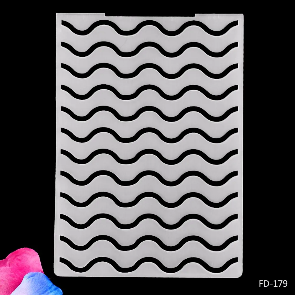 

2019 New Arrival Scrapbook Wavy lines DIY Paper Scrapbooking Craft/Card Making Decoration Plastic Embossing Folder