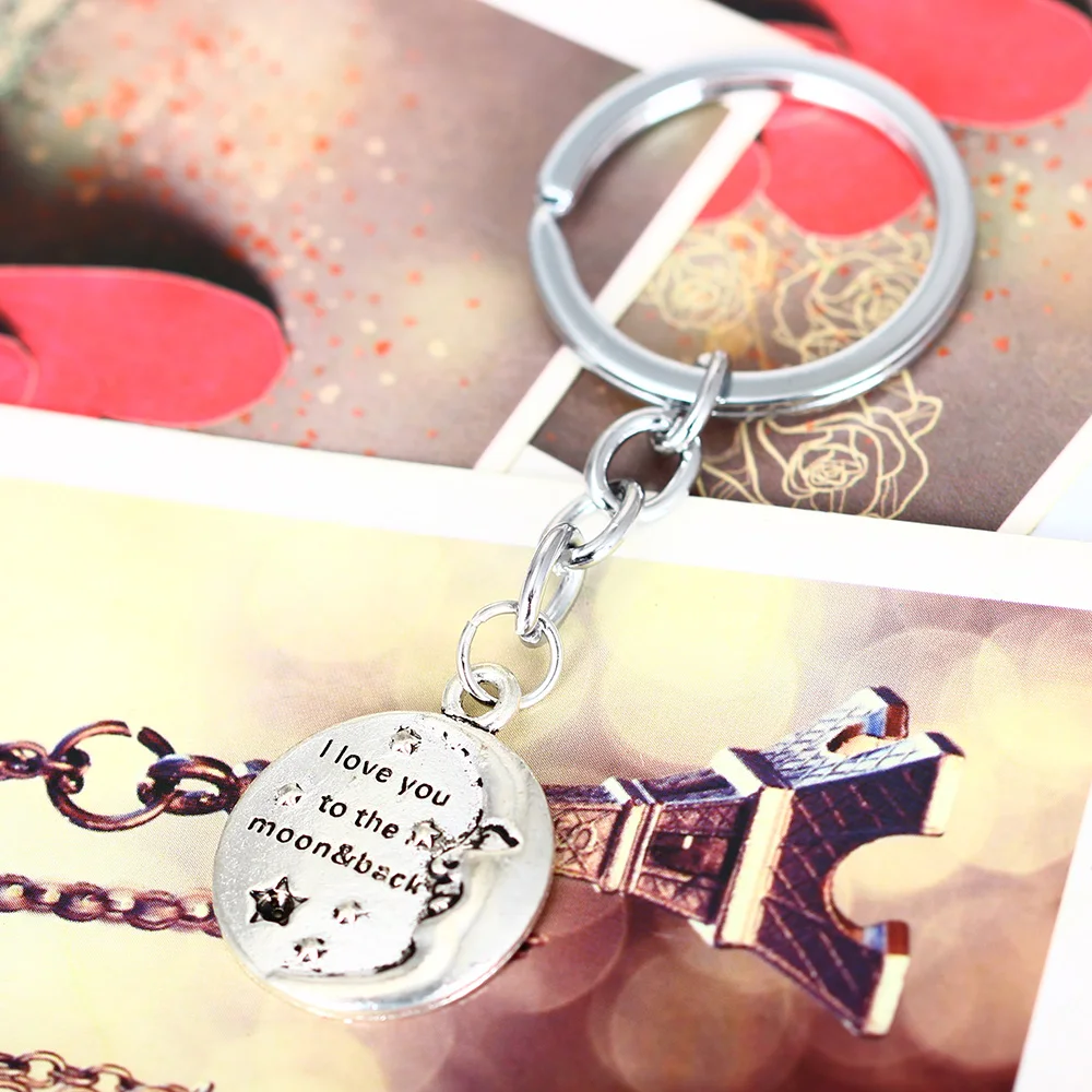Брелок для ключей с надписью I Love You To The Moon кольцо и мужчин женщин подарки всей
