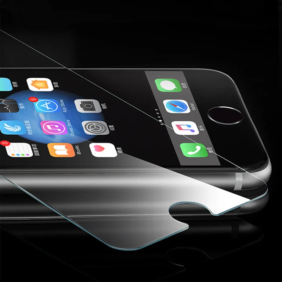 Ультратонкое защитное стекло 9H для iphone 8 7 6S 5 5S se 4S защитная пленка из закаленного