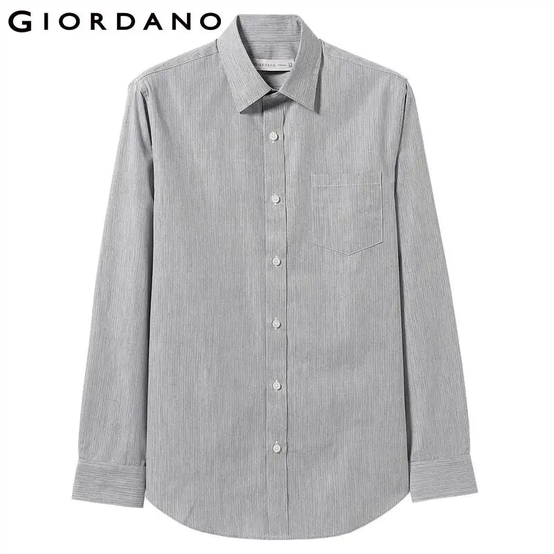 Giordano две мужские повседневные рубашки с длинными рукавами из slim fit имеется