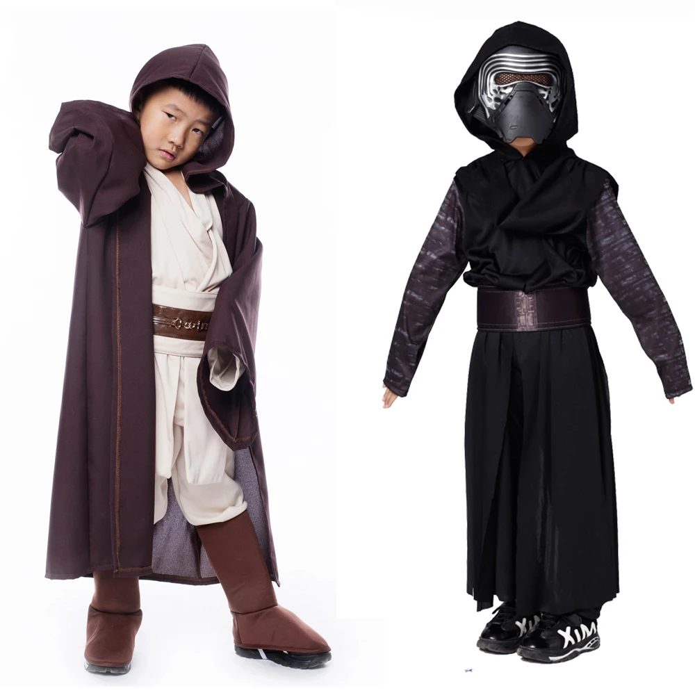 

Wars Wars Jedi Warrior Full Set Costume Obi Wan Kenobi Costume Tunic For Children Kids Boys Kylo Ren Cosplay Halloween Costume