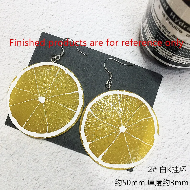 2017 Летний стиль 30 шт./лот 50 мм Мультяшные акриловые бусины в форме фрукта