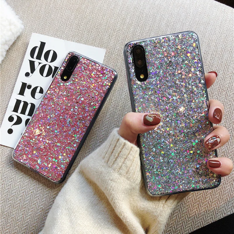Чехол для телефона для huawei P Smart P20 Pro P10 P8 P9 Lite Nova 2 2S 2i Honor 8, 9, 10, Силиконовые Bling Блестящий со стразами и пайетками чехол s