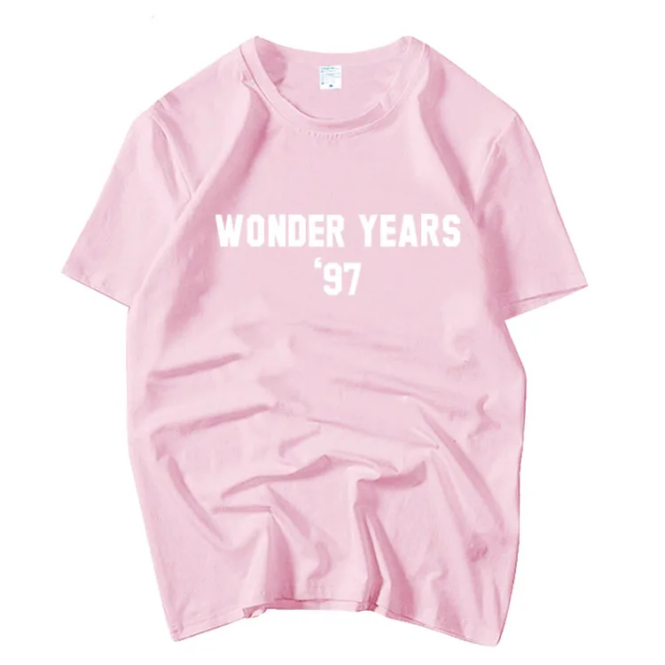 Летняя футболка с принтом для девочек Seohyun same wonder year свободная унисекс круглым