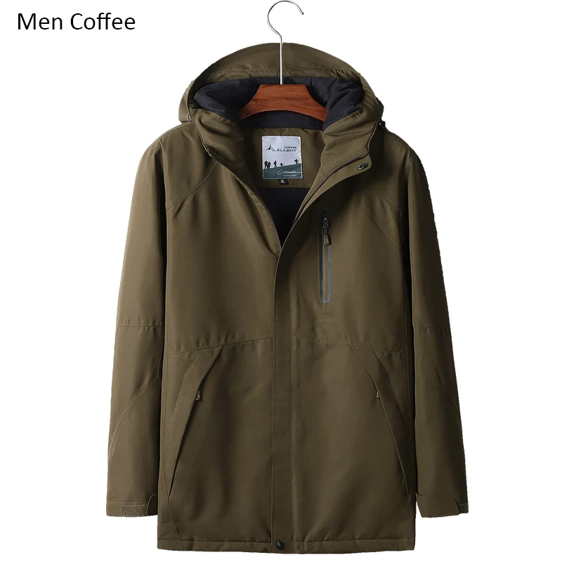 Men Coffee Aufdiazy Мужская и женская зимняя теплая Толстая походная куртка с usb-разъемом, термоуличная Водонепроницаемая ветровка, лыжная куртка для кемпинга, треккинга IM015 - Цвет: Men Coffee