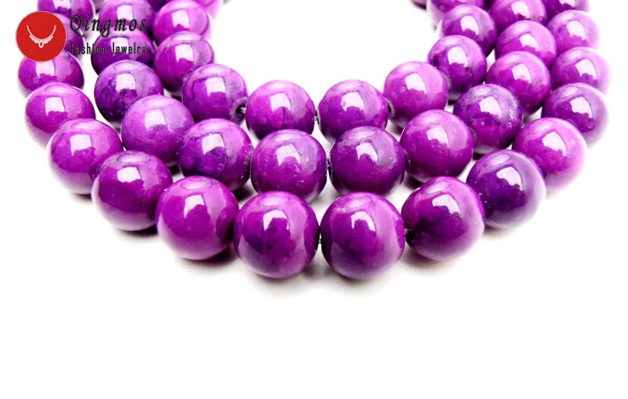 Бусины Из Натурального Sugilite фиолетовые круглые бусины 14 мм для рукоделия