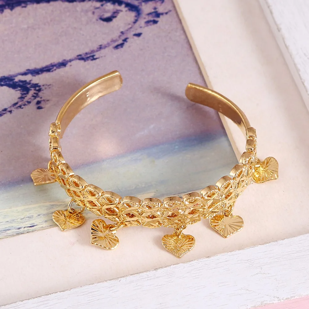 Маленький браслет для девочек детский очаровательный золотого цвета маленькое