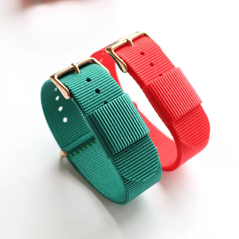

Excellent Girl student 18MM 20MM Nylon Canvas woman Watch Strap Men Watchbands For DW for NATO Zulu Fashion Simple wristband