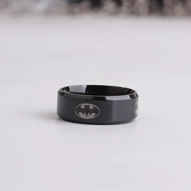 6 мм черные кольца панк обручальное кольцо из нержавеющей стали для мужчин и