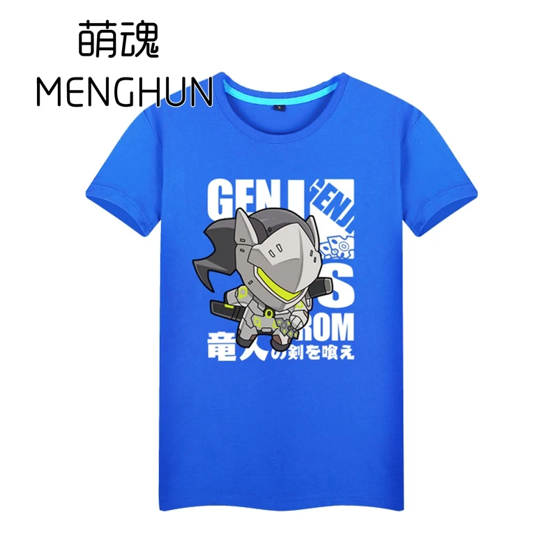 Милый Герой OW Genji футболка genji прекрасная версия Высококачественная fans рубашка