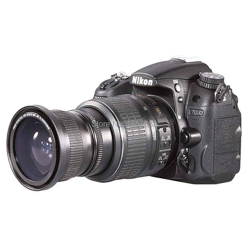 NEEWER 0.35x52 мм Супер Рыбий Глаз Широкоугольный Объектив Камеры для 52 ММ Nikon D3300 D5100 D7000