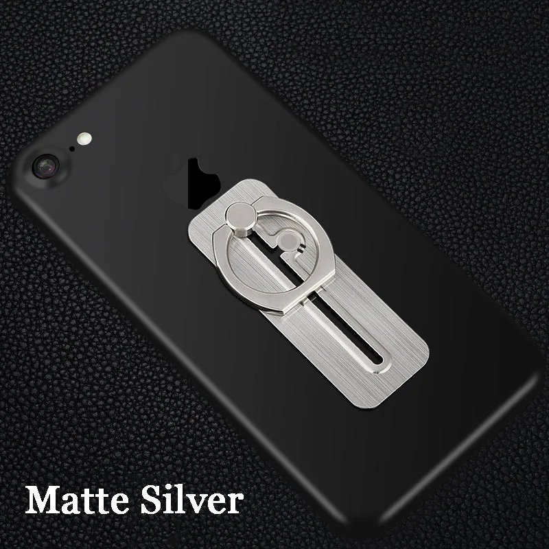 Matte Silver S Универсальное кольцо на палец кольцо-держатель мобильного телефона Подставка для сотового телефона вращающийся на 360 градусов направляющий держатель металлический съемный стенд - Цвет: Matte Silver S