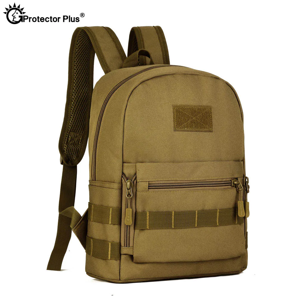PROTECTOR PLUS Tactical War Game Backpack Military Style Climbing Bag Camo Hiking 10L Jungle Bag Small Rucksack Durable 5 Colors