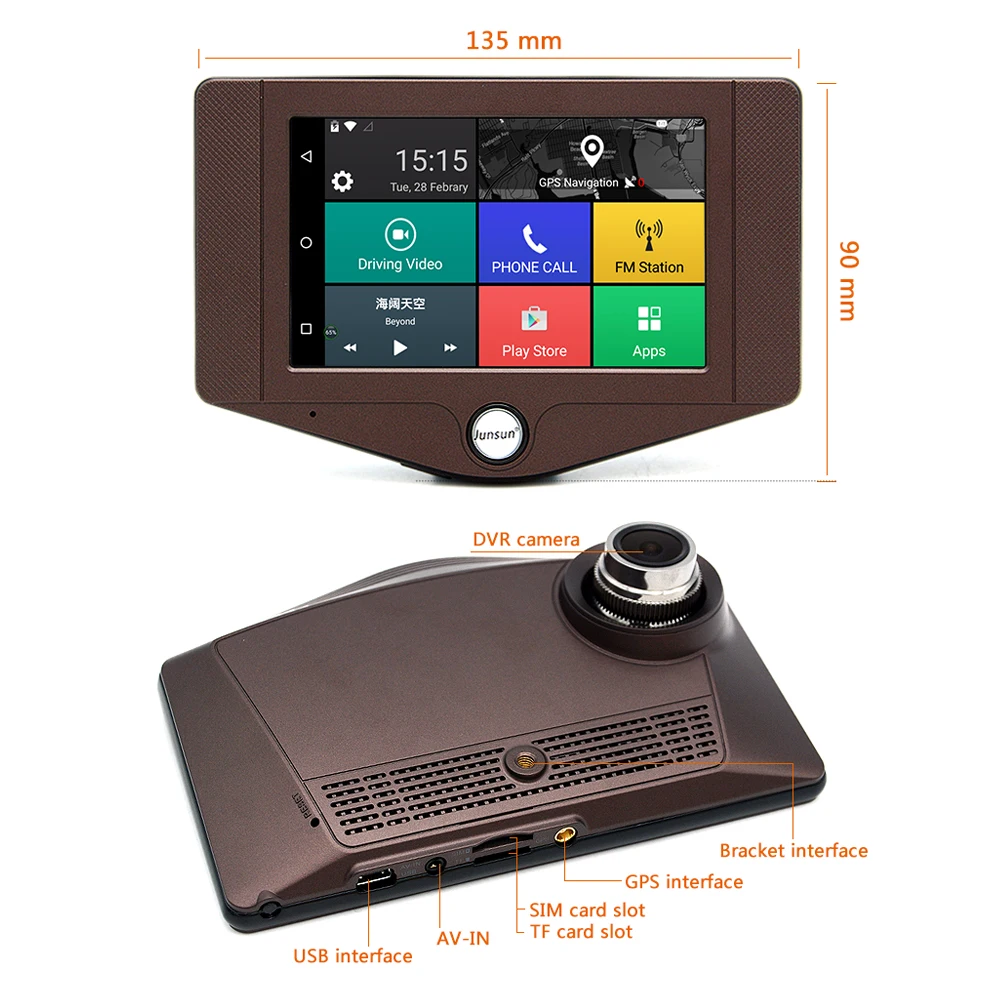 Новый 7 дюймов HD 1080 P Автомобильный ВИДЕОРЕГИСТРАТОР Camera Recorder Автомобиля Gps