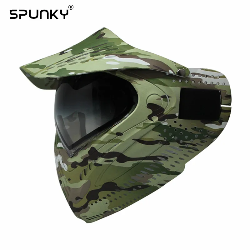 Lotus Camo цвета армейский военный полный лицо анти туман Пейнтбол Маска с красителем I4 Тепловая линза