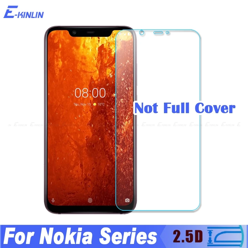 Экран протектор Закаленное Стекло для Nokia 8,1 7,1 6,1 5,1 4,2 3,2 3,1 2,2 2,1 9 PureView 8 7 6 5, версия 1, 2, 3, ремешок плюс защитная пленка