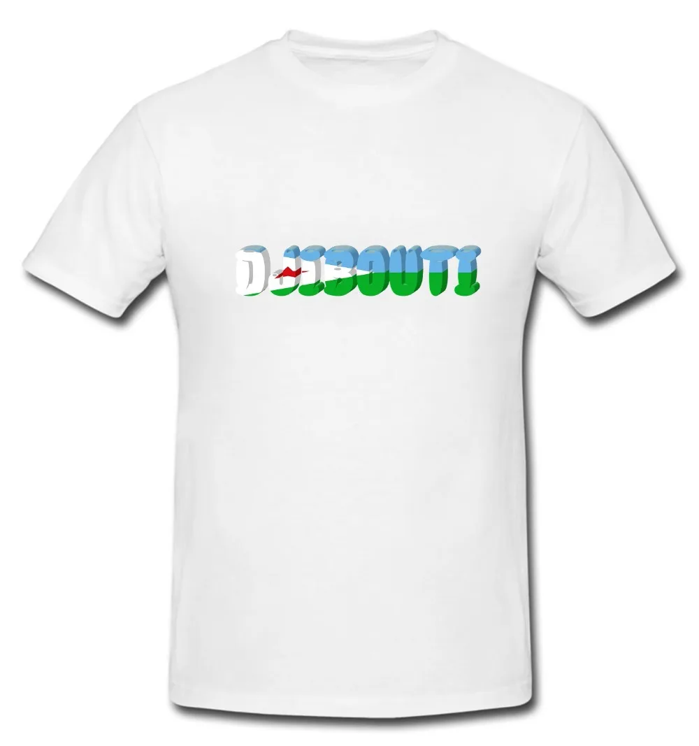 Хлопковая ткань Крутой дизайн 3D футболки Джибути Футболки страна Национальный