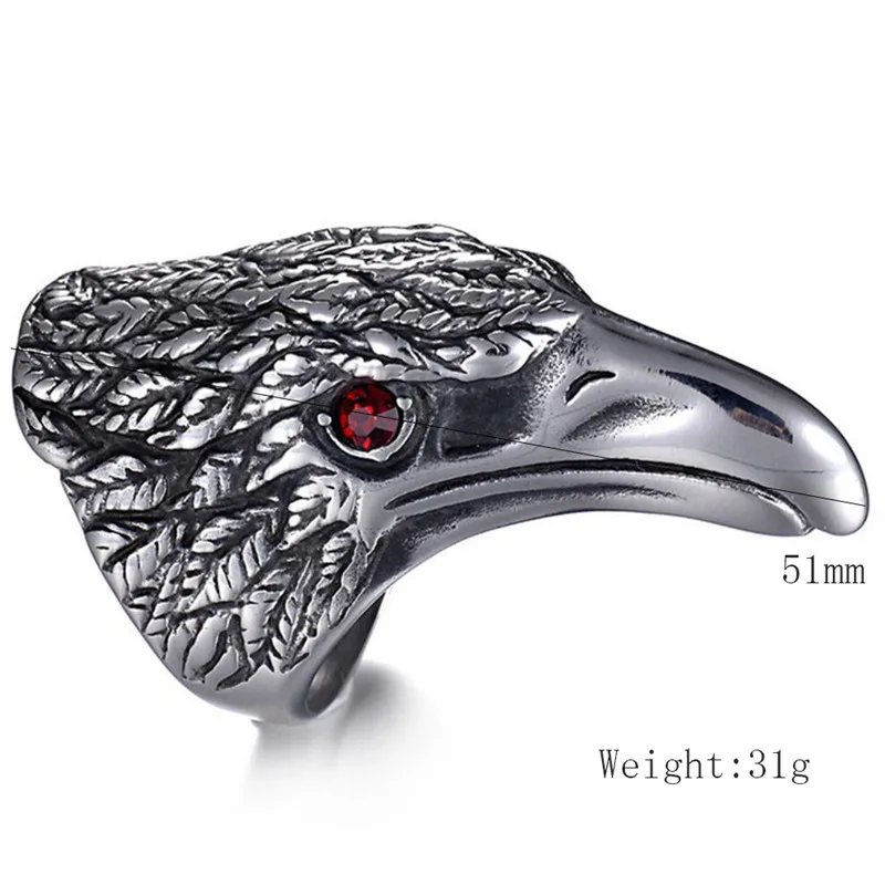ZORCVENS New Arrival 316L Stainless Steel Ring Punk Animal Eagle Biker Vintage Hip Hop Men Jewelry | Украшения и аксессуары