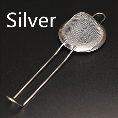 Silver Ситечко для коктейлей для бара отлично подходит для удаления насадок из сока - Цвет: Silver