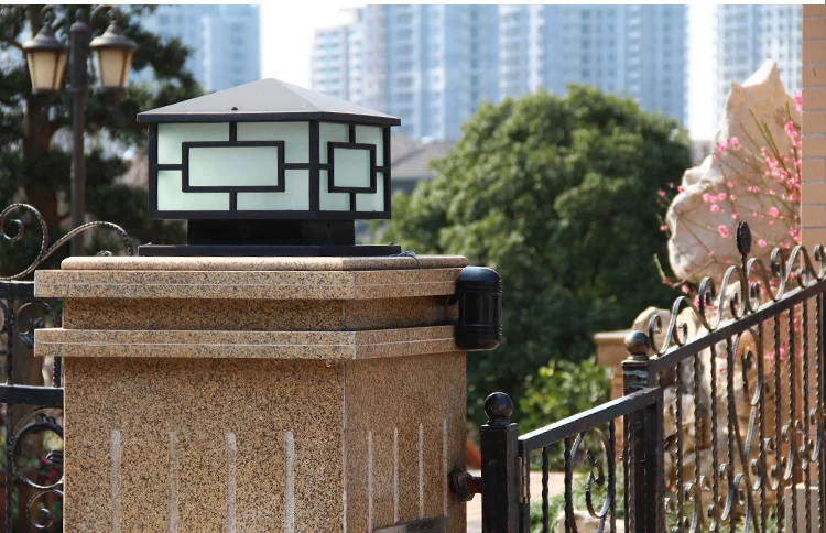 Водонепроницаемый алюминиевый литой столб лампа Европейский Дверной светильник