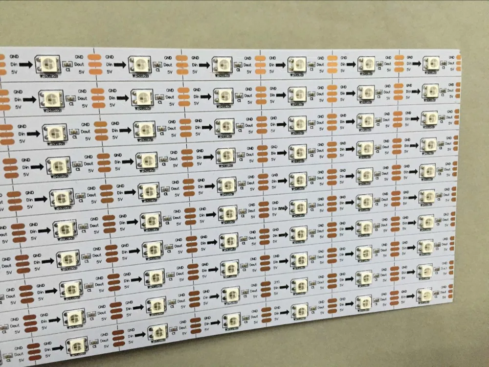 10pcs/lot 0.5m long WS2812B 16LEDs led RIGID bar light,DC5V input;non-waterproof
