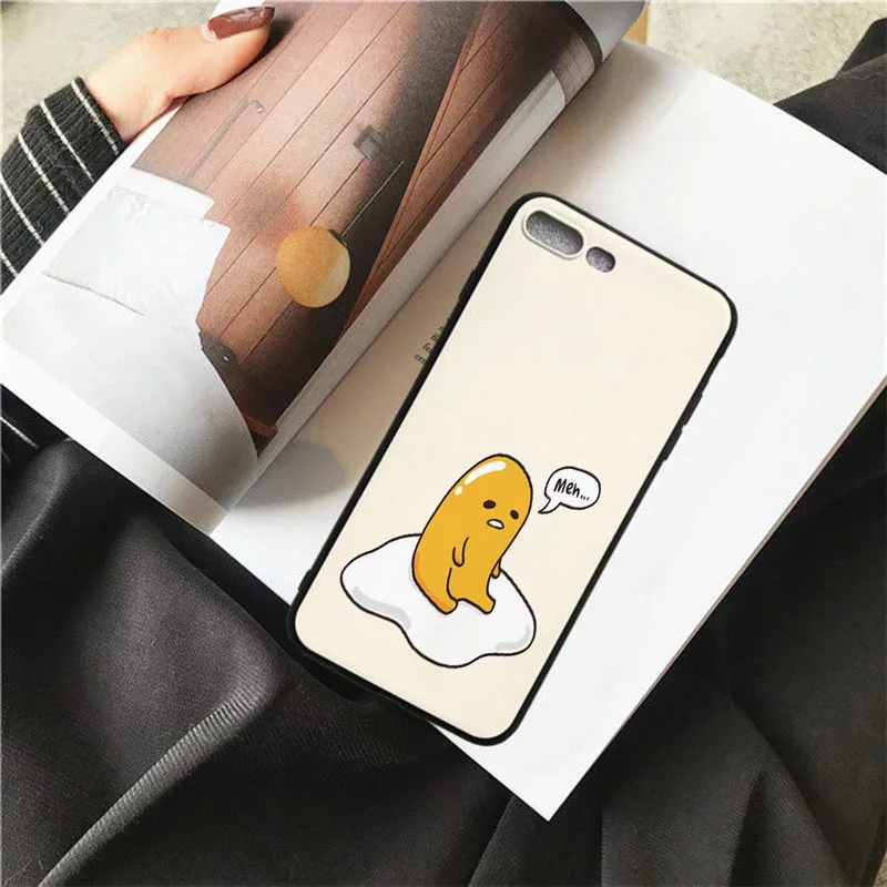 

HOUSTMUST Gudetama Rilakkuma Phone Case cover Shell For iPhone 7 7plus 8 8plus X XS XR max 5 5s 6 6S 6plus phone case