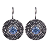 vintage zircon round drop earrings for women irregular retro new alloy female dangle hanging earring fashionear jewelry brinco