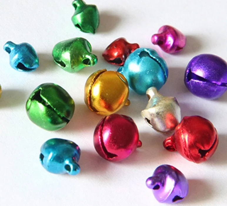 

Christmas 1000 PCS 8MM Colorful Small Jingle Bells Iron Loose Beads Party Festival Home Christmas Decorations / DIY Accessori