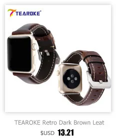 Tearoke Прохладный Leopard живопись нейлон кожаный ремешок для Apple Watch 38 мм 42 мм стильный Для женщин Для мужчин замена ремешок для iwatch