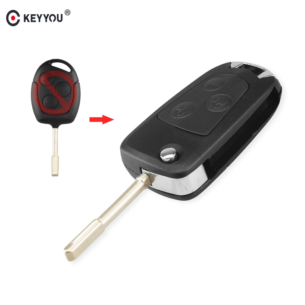 Модифицированный складной чехол KEYYOU для дистанционного ключа-пульта Ford Mondeo C-MAX