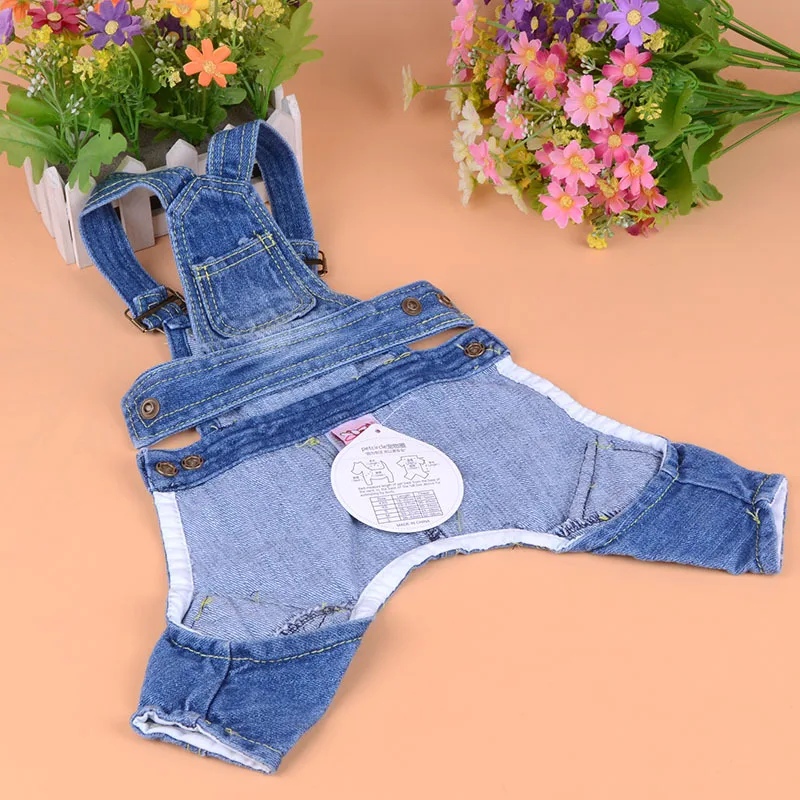 Новый стиль собака одежда Ретро Denim Комбинезоны для женщин и малышек