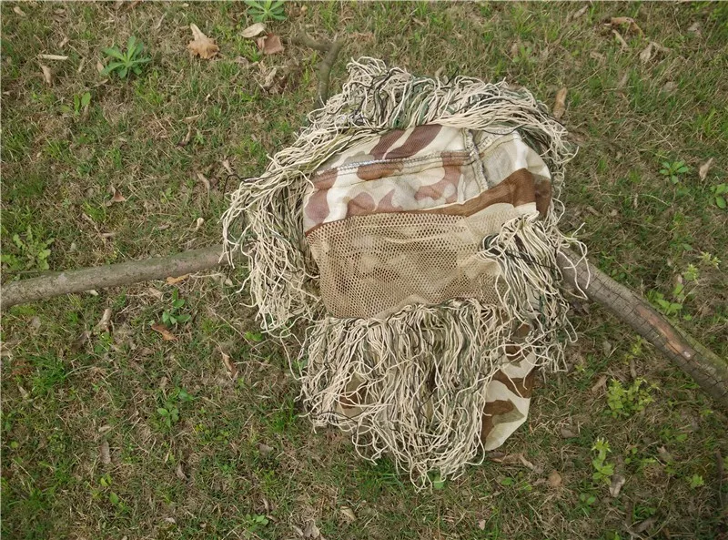 Часть ghillie костюм маскировочный костюм камуфляж головной убор капюшон для охотничья шляпа страйкбол Пейнтбол слепой цвет пустыни и леса