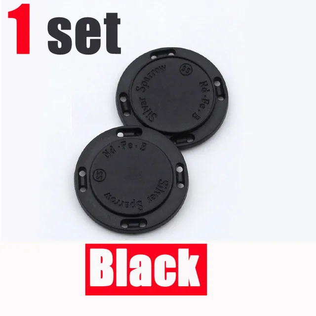Black 1SET Высокое качество 1 комплект 18 мм/22 мм/26 мм супер магнитная пряжка металлические застежки кнопки DIY швейная одежда сумка аксессуары - Цвет: Black 1SET