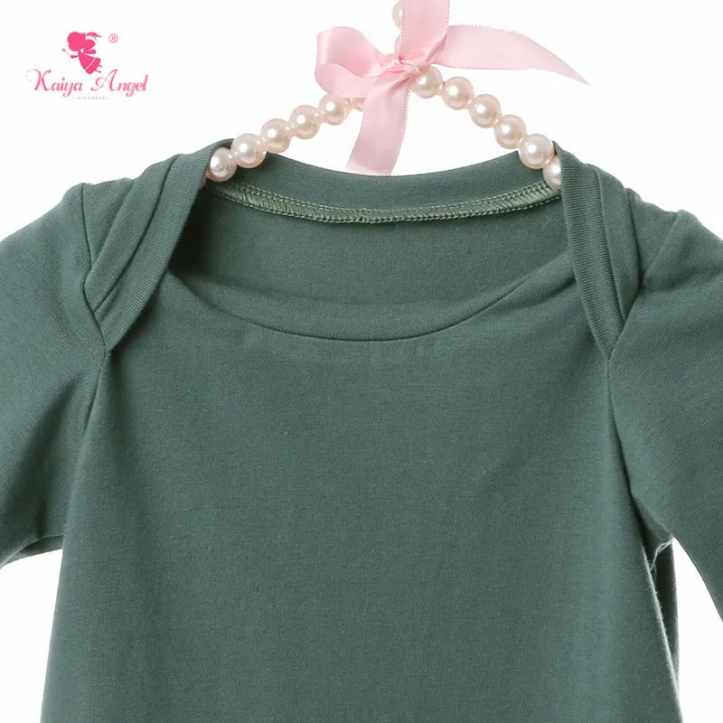 Kaiya Angel Newborn Baby Gown Girl Boy Sleeping Bag Long Sleeve Solid Cotton Spring Autumn 5pcs/lot NB~24M Factory Wholesale