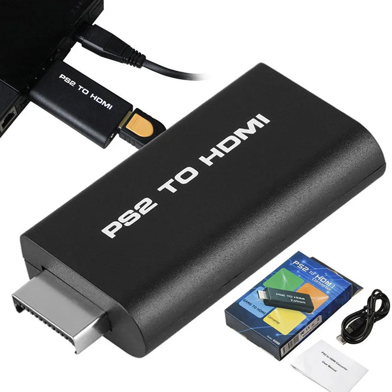 Видеоконвертер PS2 в HDMI совместимый с AV адаптером аудиовыходом 3 5 мм для монитора