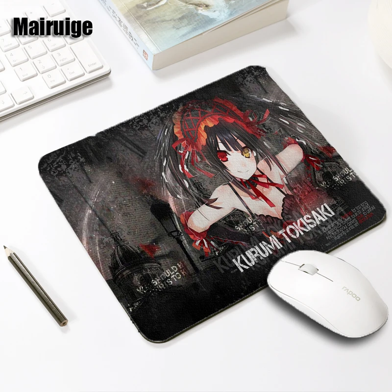 Mairuige живой коврик для мыши аниме милая девушка Tokisaki Kurumi и Yoshino шаблон Padmouse Pc