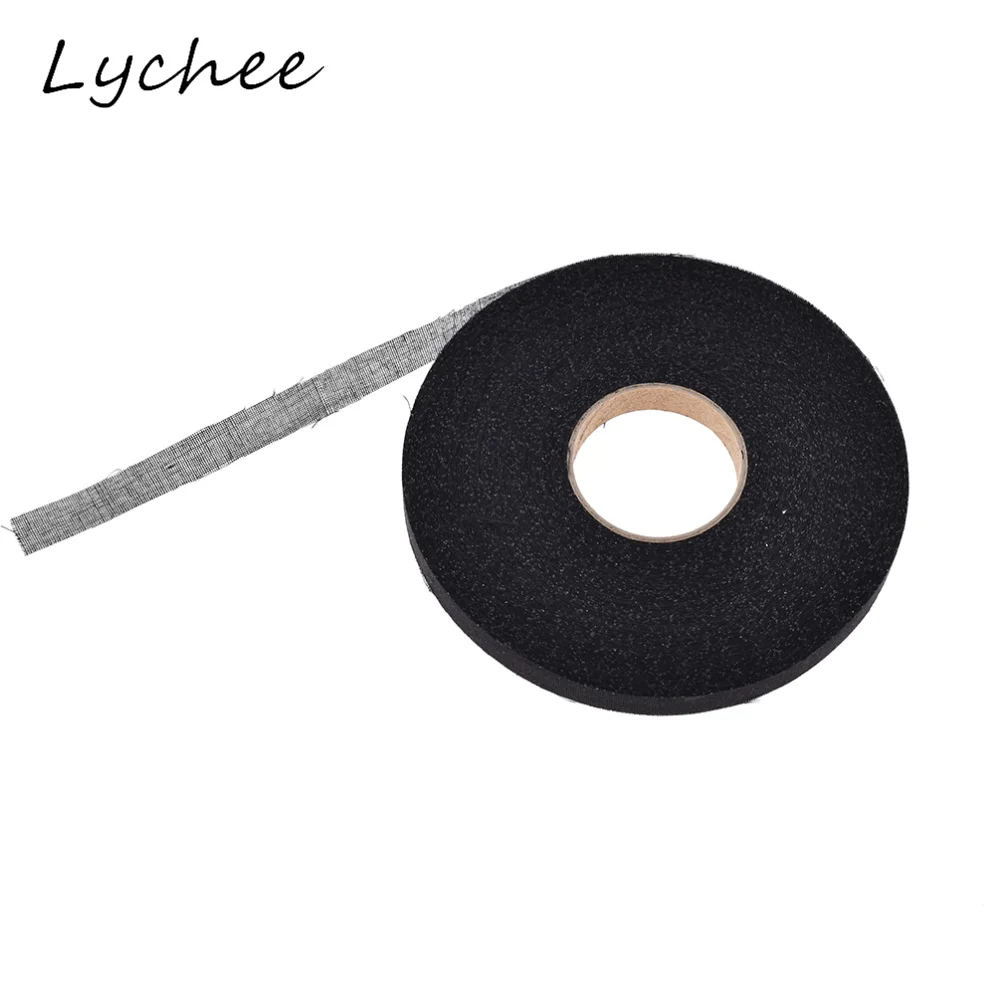 Черно белая клейкая лента Lychee 50 м для самостоятельного пошива одежды стеганая