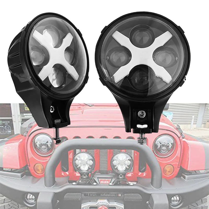 Круглый 6 ''вспомогательный свет 60 Вт дюймов светодиодные фары для Jeep Wrangler JK SUV