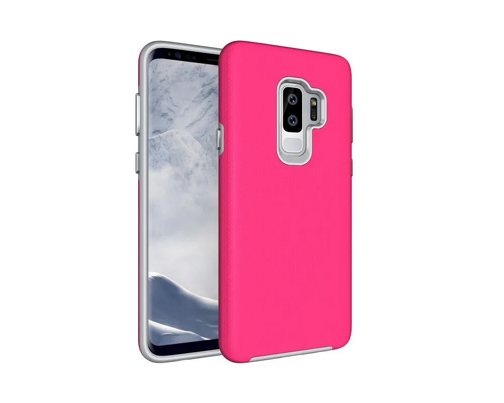 For Samsung Galaxy S9 Plus Non Slip Shockproof PC+TPU Hybrid Case Armor Back Cover Capa |