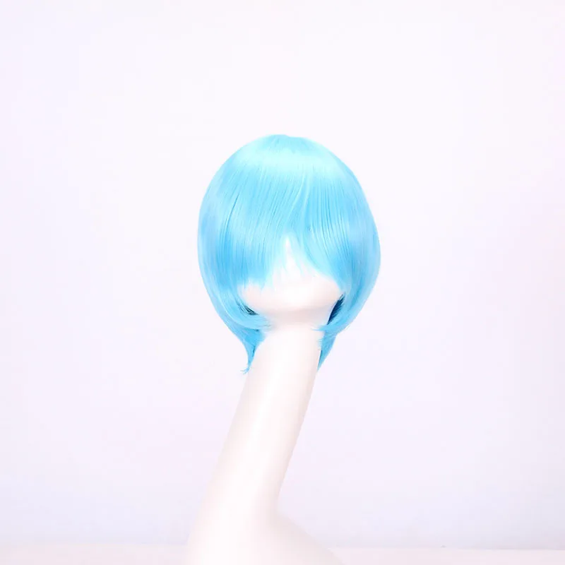 Хит класс Небесно-Голубые короткие прямые парики Shiota Nagisa Аниме Косплей Костюм Коготь Конский хвост термостойкие головные уборы