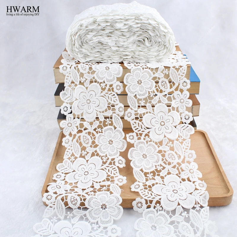 

HWARM 5yard 13.3cm Window Curtains Handmade DIY Wedding Sewing Screen African Lace Arts Craft Fabric Ribbon Skirt Accessories