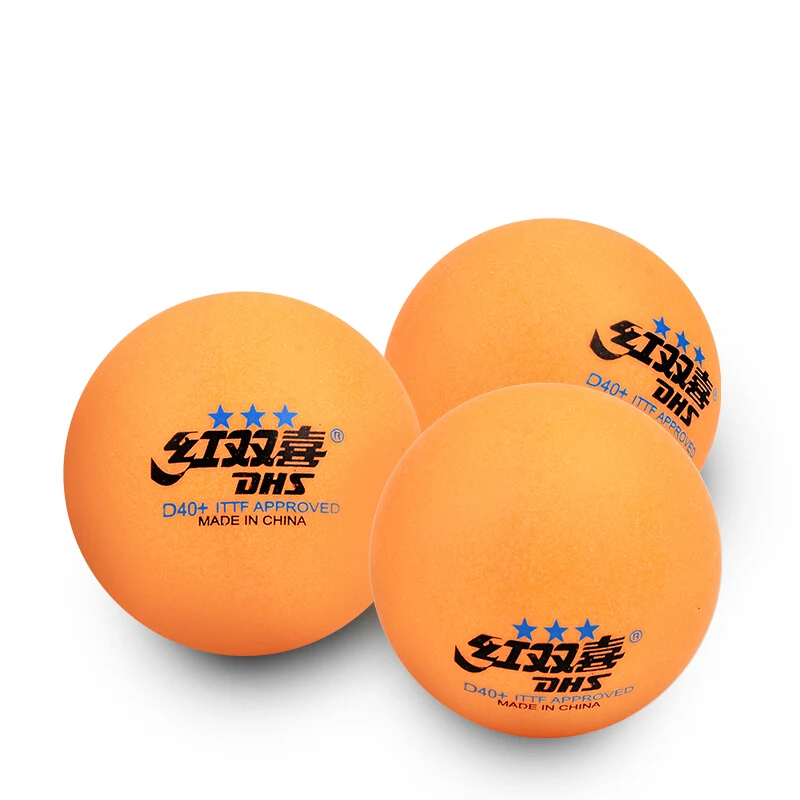DHS 2018 new 3 star d40 + orange мячи для настольного тенниса звезды швом шары ABS пластик поли