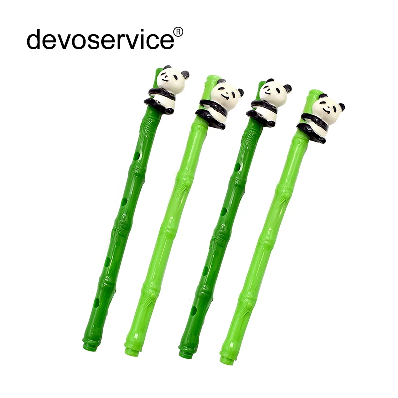 

20Pcs/Lot Cute Simulation Panda Bamboo Gel Pen For Children Gift Kawaii Replaceable Black Refill School Office Supplies 2018 New