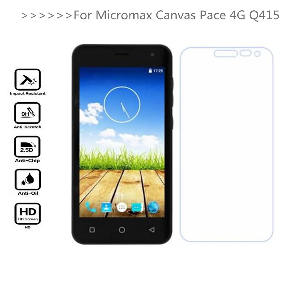 Закаленное Стекло для Micromax Canvas темп 4 г Q415 Экран протектор 9 H 2.5D телефона защитная