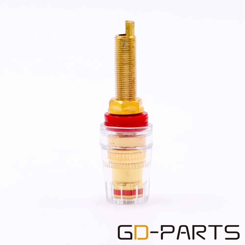 1 шт. позолоченный латунный динамик связывающий столб 4 мм Усилитель банан разъем