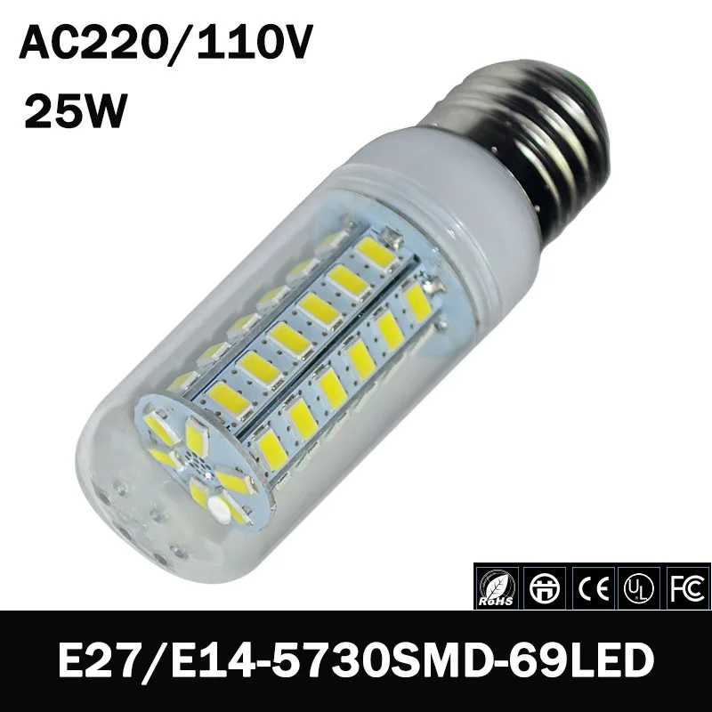 Zk55 E27 E14 светодиодный свет лампы переменного тока 220 В SMD 5730 кукурузы освещения