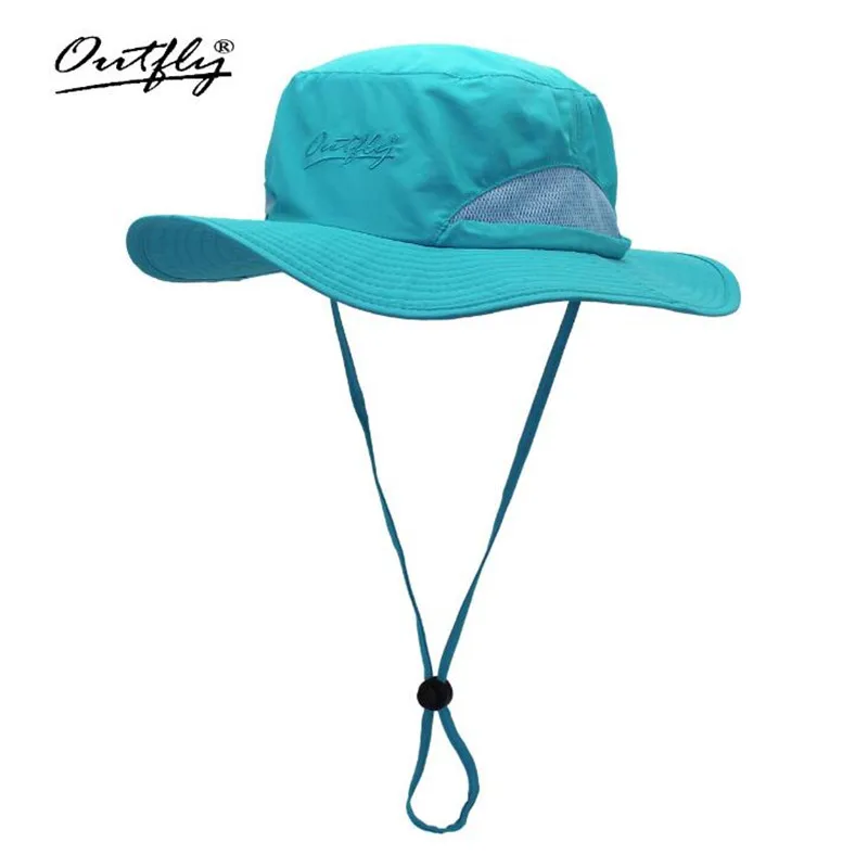 Женская пляжная Панама Outfly с широкими полями шляпа рыбака из хлопка и льна