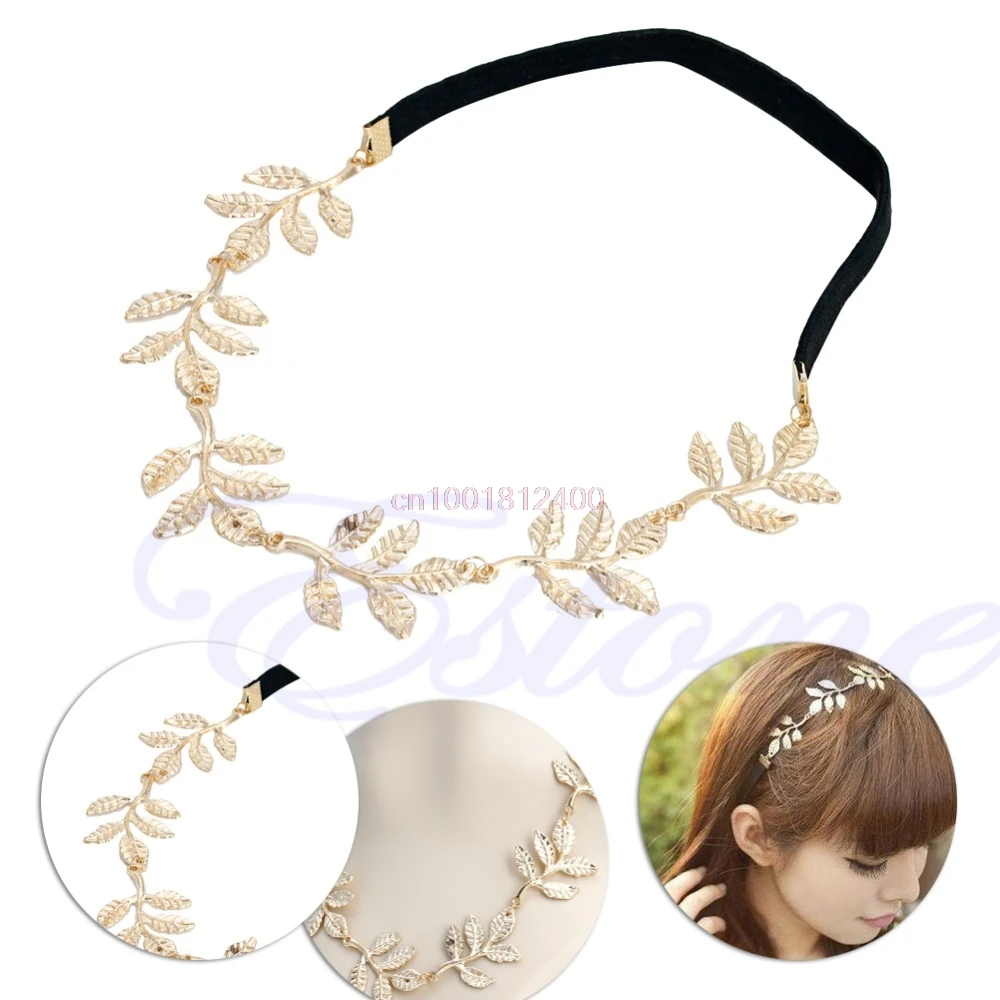 Винтажная эластичная повязка на голову Греческая богиня ангел мира золотые