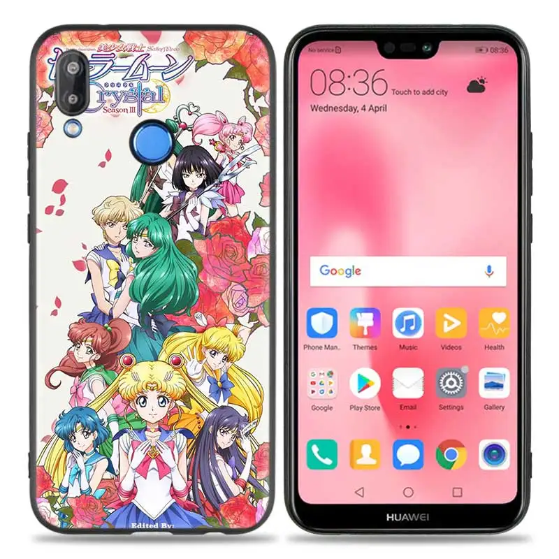 Силиконовый чехол для huawei P20 P10 P9 P8 Lite Pro P Smart+ Nova 3i 3E чехол для телефона s Сейлор Мун