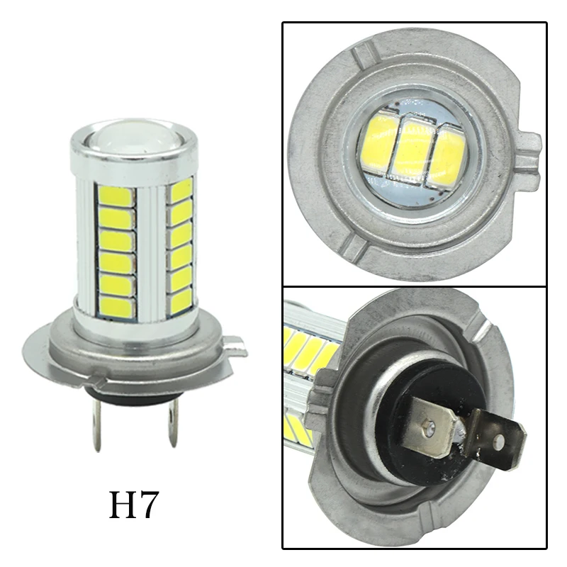 2 шт. автомобисветодиодный светодиодные лампы H7 H11 H8 H9 HB4 HB3 33 SMD 5730 6000